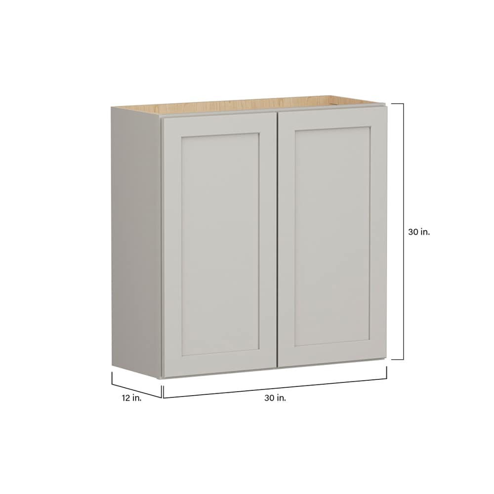 Shenandoah PRO Express Breckenridge 33-in W x 36.125-in H x 12-in D Stone Full Overlay Wall Fully Assembled Plywood Cabinet (Recessed Panel Shaker Door Style)