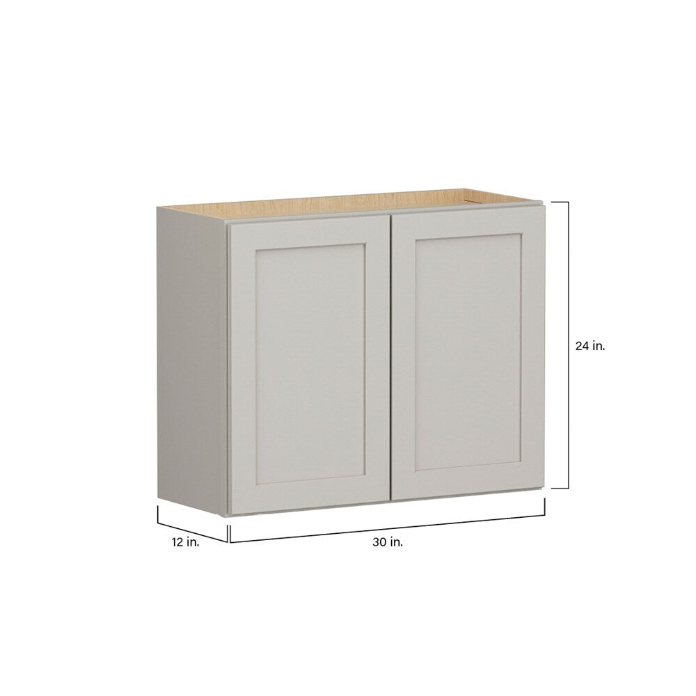 Shenandoah PRO Express Breckenridge 30-in W x 24-in H x 12-in D Stone Full Overlay Wall Fully Assembled Plywood Cabinet (Recessed Panel Shaker Door Style)