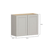 Shenandoah PRO Express Breckenridge 30-in W x 36.125-in H x 12-in D Stone Full Overlay Wall Fully Assembled Plywood Cabinet (Recessed Panel Shaker Door Style)