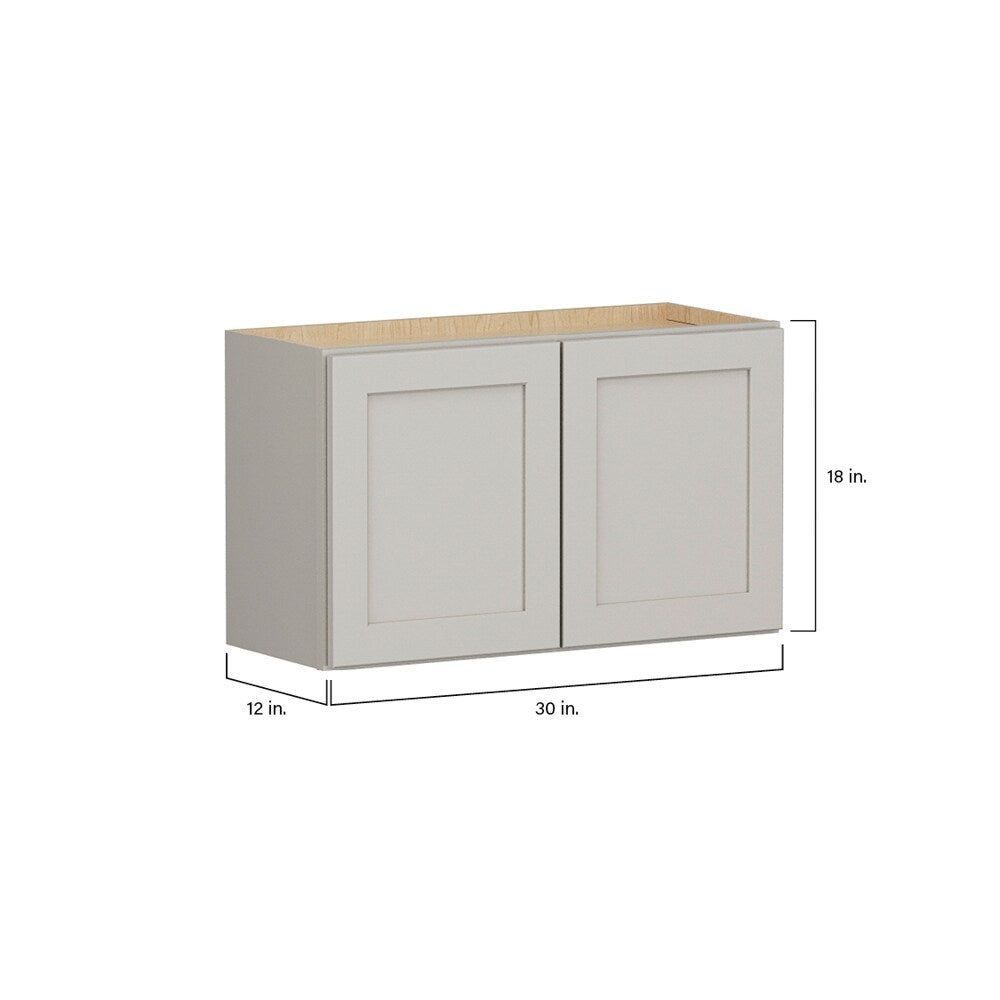 Shenandoah PRO Express Breckenridge 30-in W x 18.125-in H x 12-in D Stone Full Overlay Wall Fully Assembled Plywood Cabinet (Recessed Panel Shaker Door Style)