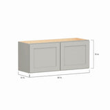Shenandoah PRO Express Breckenridge 36-in W x 15.125-in H x 24-in D Stone Full Overlay Wall Fully Assembled Plywood Cabinet (Recessed Panel Shaker Door Style)