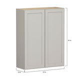 Shenandoah PRO Express Breckenridge 33-in W x 42.125-in H x 12-in D Stone Full Overlay Wall Fully Assembled Plywood Cabinet (Recessed Panel Shaker Door Style)