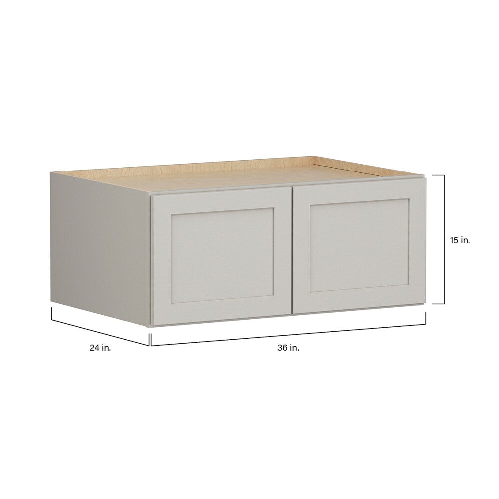 Shenandoah PRO Express Breckenridge 36-in W x 18.125-in H x 24-in D Stone Full Overlay Wall Fully Assembled Plywood Cabinet (Recessed Panel Shaker Door Style)