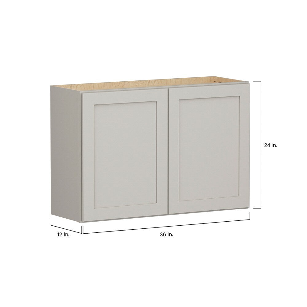 Shenandoah PRO Express Breckenridge 36-in W x 24.5-in H x 12-in D Stone Full Overlay Wall Fully Assembled Plywood Cabinet (Recessed Panel Shaker Door Style)