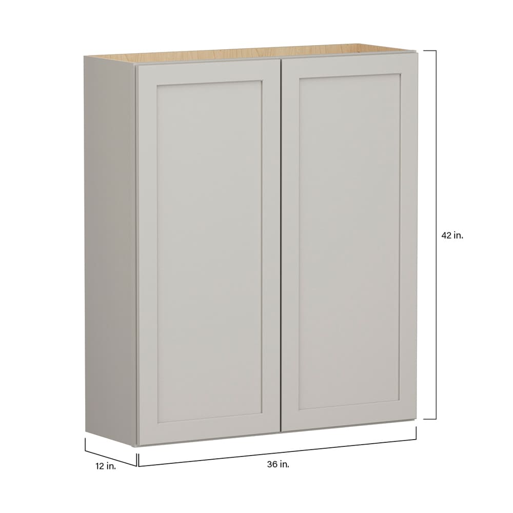 Shenandoah PRO Express Breckenridge 36-in W x 36.125-in H x 12-in D Stone Full Overlay Wall Fully Assembled Plywood Cabinet (Recessed Panel Shaker Door Style)