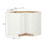 Shenandoah PRO Express Breckenridge 36-in W x 34.5-in H x 24-in D Linen Full Overlay Lazy Susan Corner Base Fully Assembled Plywood Cabinet (Recessed Panel Shaker Style)