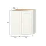 Shenandoah PRO Express Breckenridge 24-in W x 30.125-in H x 12-in D Linen Full Overlay Diagonal Corner Wall Fully Assembled Plywood Cabinet (Recessed Panel Shaker Style)
