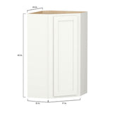 Shenandoah PRO Express Breckenridge 24-in W x 42.125-in H x 15-in D Linen Full Overlay Diagonal Corner Wall Fully Assembled Plywood Cabinet (Recessed Panel Shaker Style)