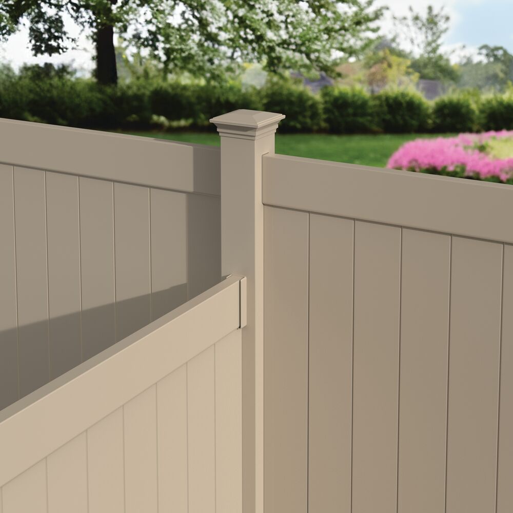 Freedom Ready-to-Assemble 7-in Sand Vinyl Bracket For Vinyl Fence