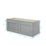 RELIABILT Overlake 30-in W x 12-in H x 12-in D Gray Wall Ready To Assemble Plywood Cabinet (Recessed Panel Shaker Door Style)