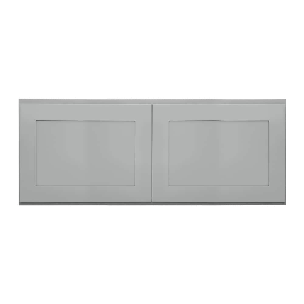 RELIABILT Overlake 30-in W x 12-in H x 12-in D Gray Wall Ready To Assemble Plywood Cabinet (Recessed Panel Shaker Door Style)