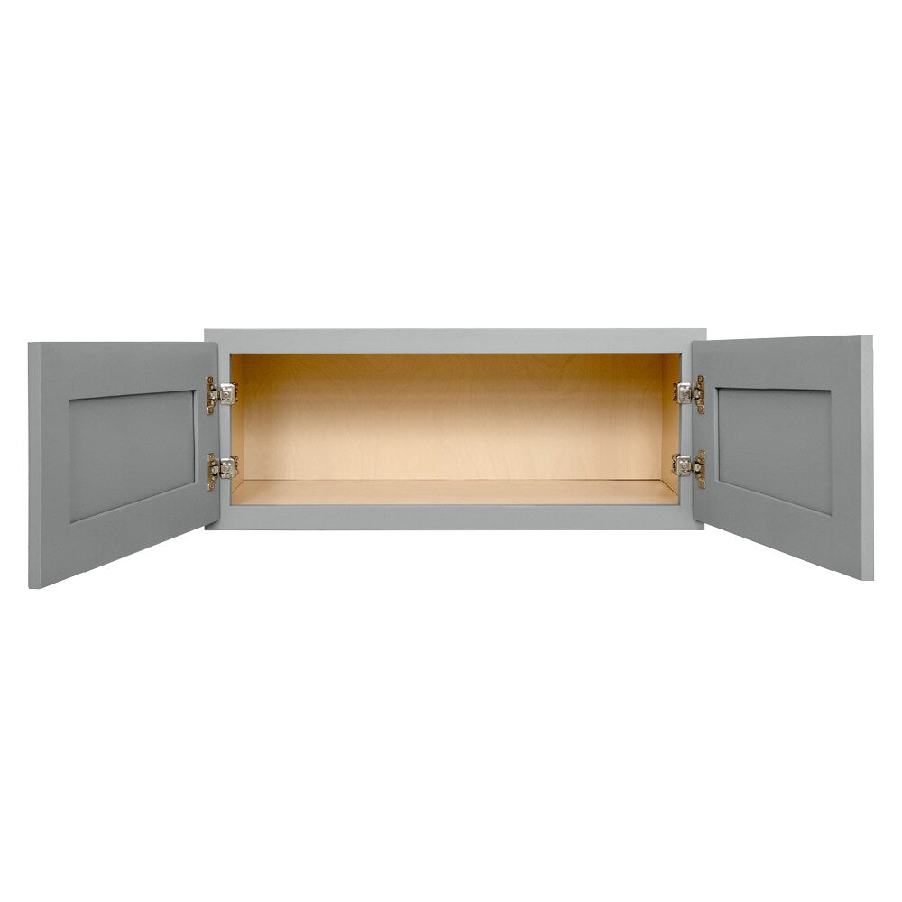 RELIABILT Overlake 30-in W x 12-in H x 12-in D Gray Wall Ready To Assemble Plywood Cabinet (Recessed Panel Shaker Door Style)