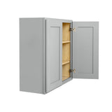 RELIABILT Overlake 30-in W x 36-in H x 12-in D Gray Wall Ready To Assemble Plywood Cabinet (Recessed Panel Shaker Door Style)