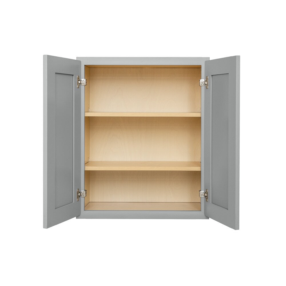 RELIABILT Overlake 30-in W x 36-in H x 12-in D Gray Wall Ready To Assemble Plywood Cabinet (Recessed Panel Shaker Door Style)