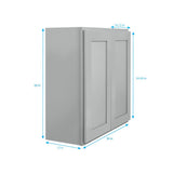 RELIABILT Overlake 30-in W x 36-in H x 12-in D Gray Wall Ready To Assemble Plywood Cabinet (Recessed Panel Shaker Door Style)