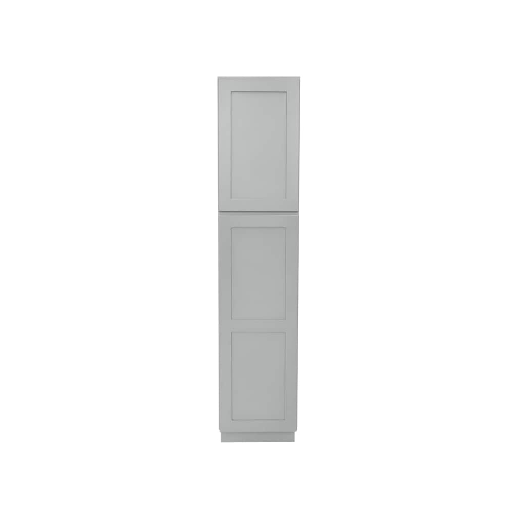 RELIABILT Overlake 18-in W x 90-in H x 24-in D Gray Pantry Ready To Assemble Plywood Cabinet (Recessed Panel Shaker Door Style)