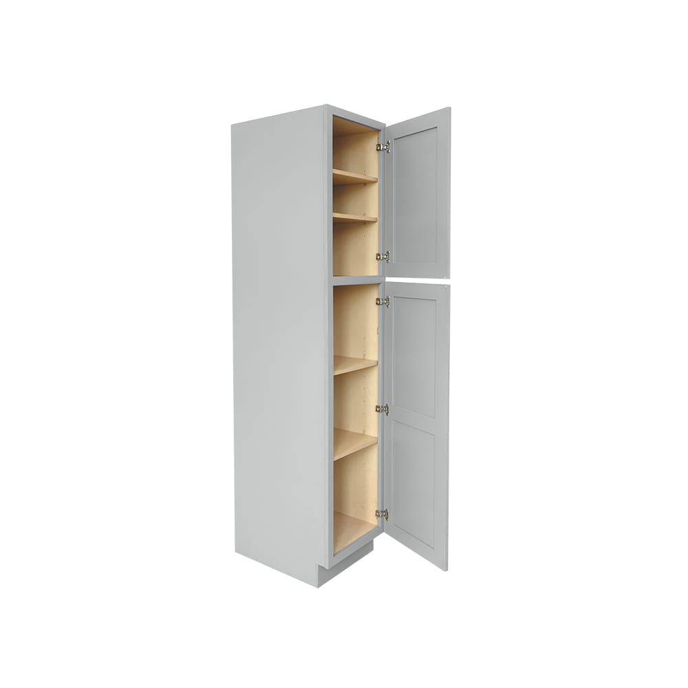 RELIABILT Overlake 18-in W x 90-in H x 24-in D Gray Pantry Ready To Assemble Plywood Cabinet (Recessed Panel Shaker Door Style)