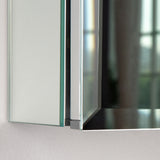 WELLFOR 36-in x 26-in Surface/Recessed Mount Aluminium Mirrored Soft Close Medicine Cabinet