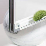 WELLFOR 36-in x 26-in Surface/Recessed Mount Aluminium Mirrored Soft Close Medicine Cabinet