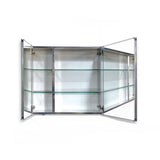 WELLFOR 30-in x 26-in Surface/Recessed Mount Aluminium Mirrored Soft Close Medicine Cabinet