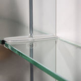 WELLFOR 30-in x 26-in Surface/Recessed Mount Aluminium Mirrored Soft Close Medicine Cabinet