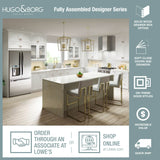 Hugo&Borg Lorette 18-in W x 34.5-in H x 24-in D Navy Blue 2-Drawers Base Fully Assembled Cabinet (Recessed Panel Shaker Style)