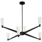 Progress Lighting Tosca 6-Light Matte Black Modern/Contemporary Chandelier