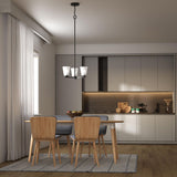 Progress Lighting Tanner 3-Light Matte Black Transitional Chandelier