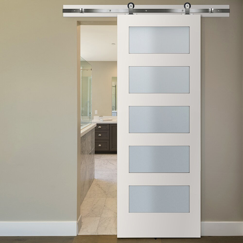 Greatview 36-in x 84-in Unfinished Wood Pulse Lite Front Door Solid Core