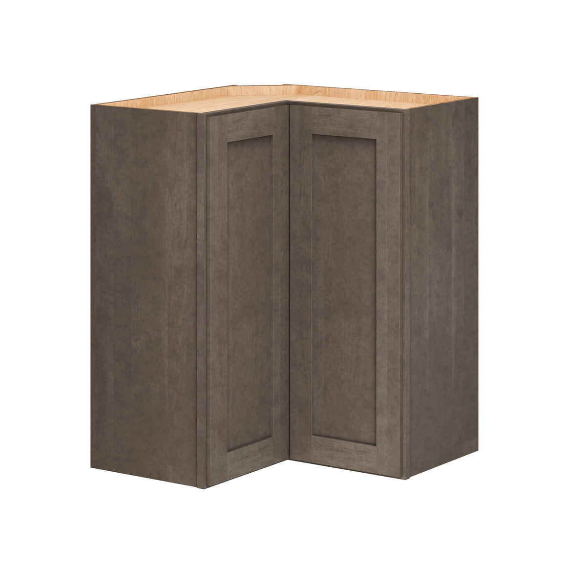 Diamond Express Jamestown 36-in W x 30-in H x 12-in D Colt Brown L-shaped Corner Wall Fully Assembled Plywood Cabinet (Recessed Panel Shaker Style)