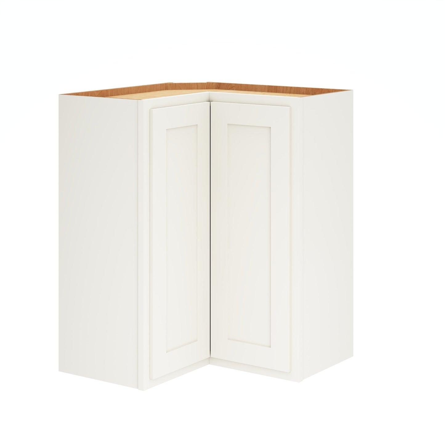 Diamond Express Jamestown 36-in W x 30-in H x 12-in D White Partial Overlay L-shaped Corner Wall Fully Assembled Plywood Cabinet (Recessed Panel Shaker Style)