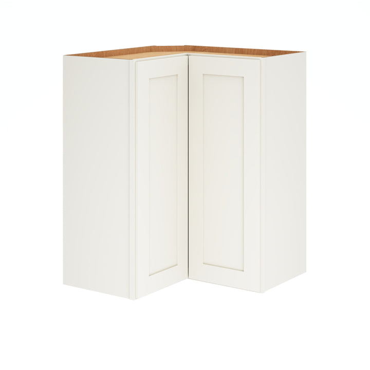 Diamond Express Jamestown 36-in W x 30-in H x 12-in D White L-shaped Corner Wall Fully Assembled Plywood Cabinet (Recessed Panel Shaker Style)