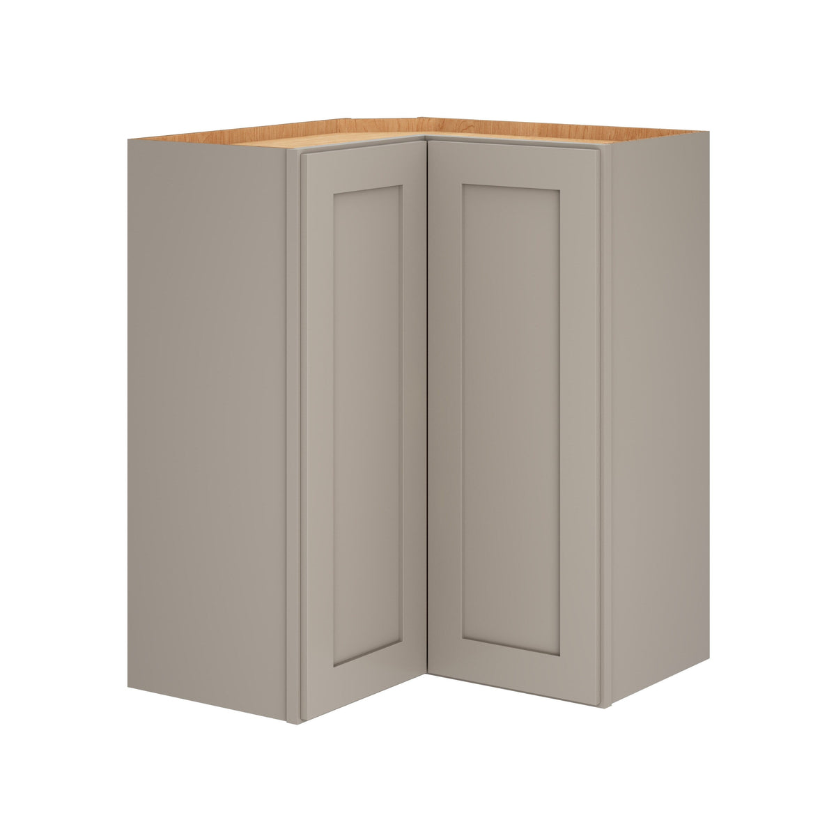 Diamond Express Jamestown 36-in W x 30-in H x 12-in D Cloud Gray L-shaped Corner Wall Fully Assembled Plywood Cabinet (Recessed Panel Shaker Style)