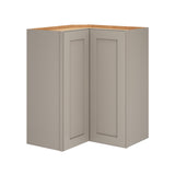 Diamond Express Jamestown 36-in W x 30-in H x 12-in D Cloud Gray L-shaped Corner Wall Fully Assembled Plywood Cabinet (Recessed Panel Shaker Style)