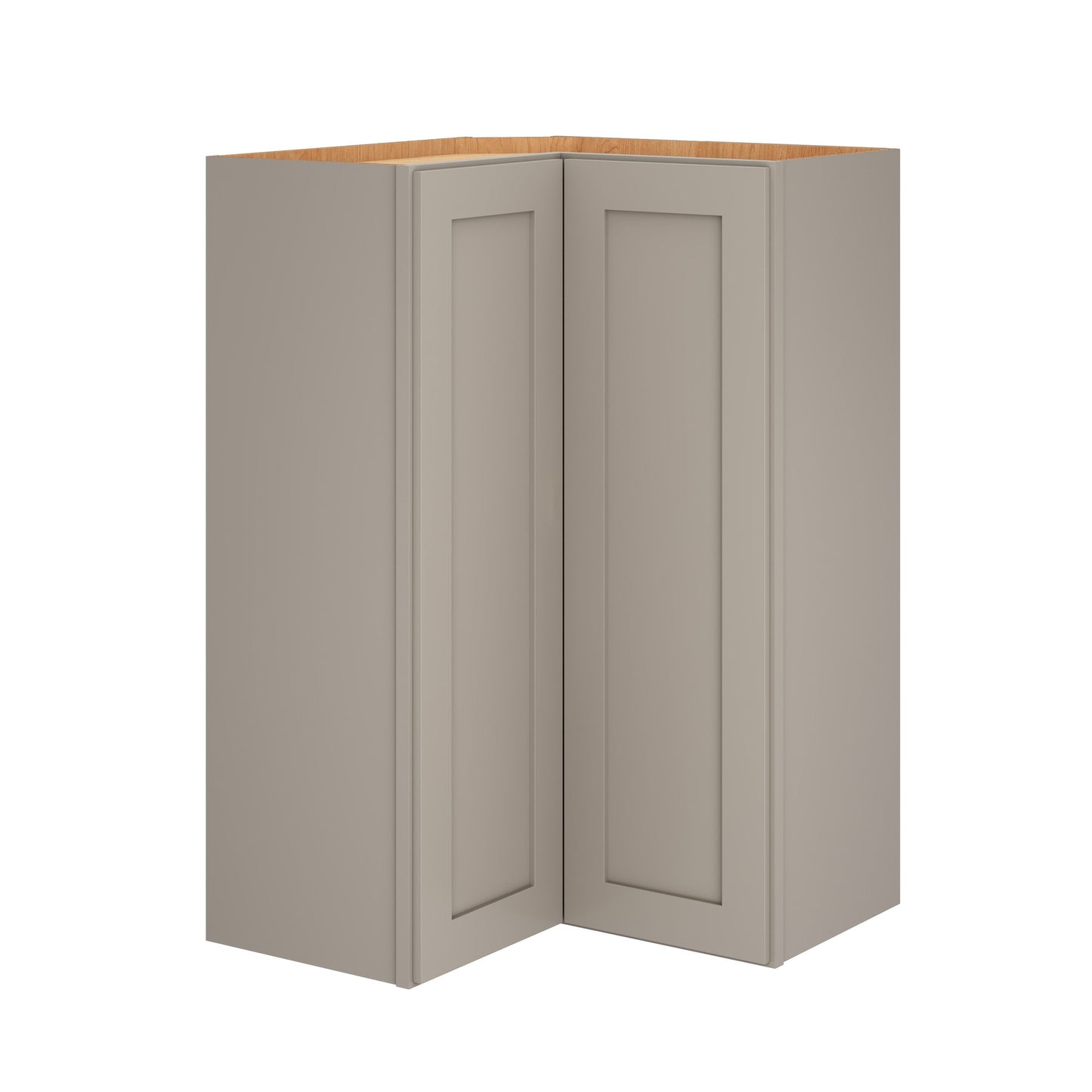 Diamond Express Jamestown 36-in W x 36-in H x 12-in D Cloud Gray L-shaped Corner Wall Fully Assembled Plywood Cabinet (Recessed Panel Shaker Style)