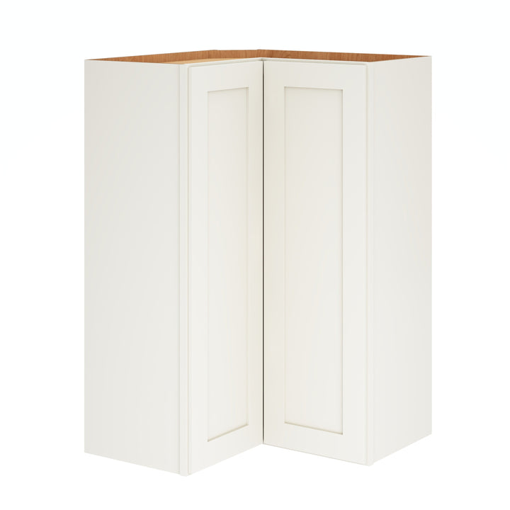 Diamond Express Jamestown 36-in W x 36-in H x 12-in D White L-shaped Corner Wall Fully Assembled Plywood Cabinet (Recessed Panel Shaker Style)