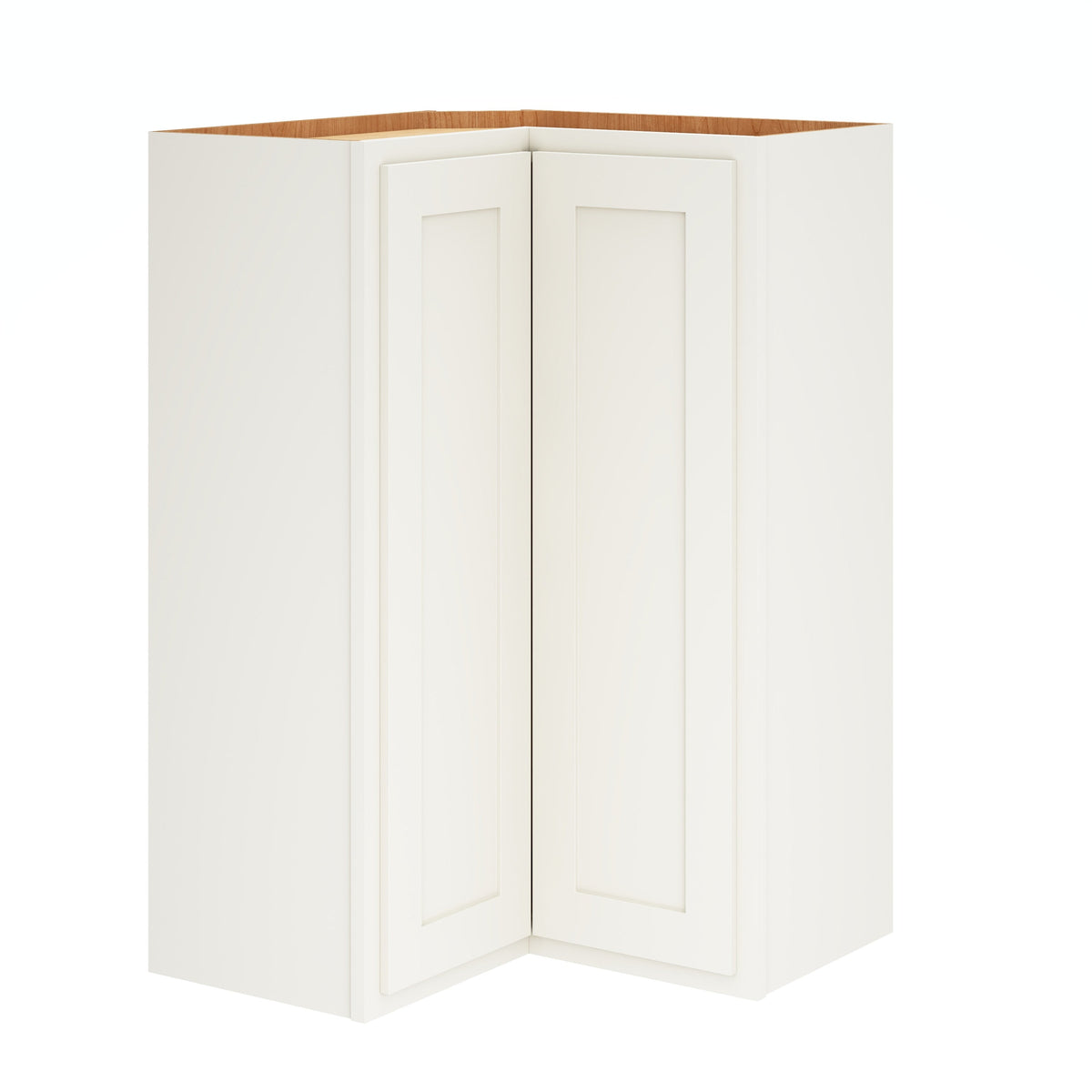 Diamond Express Jamestown 36-in W x 36-in H x 12-in D White Partial Overlay L-shaped Corner Wall Fully Assembled Plywood Cabinet (Recessed Panel Shaker Style)