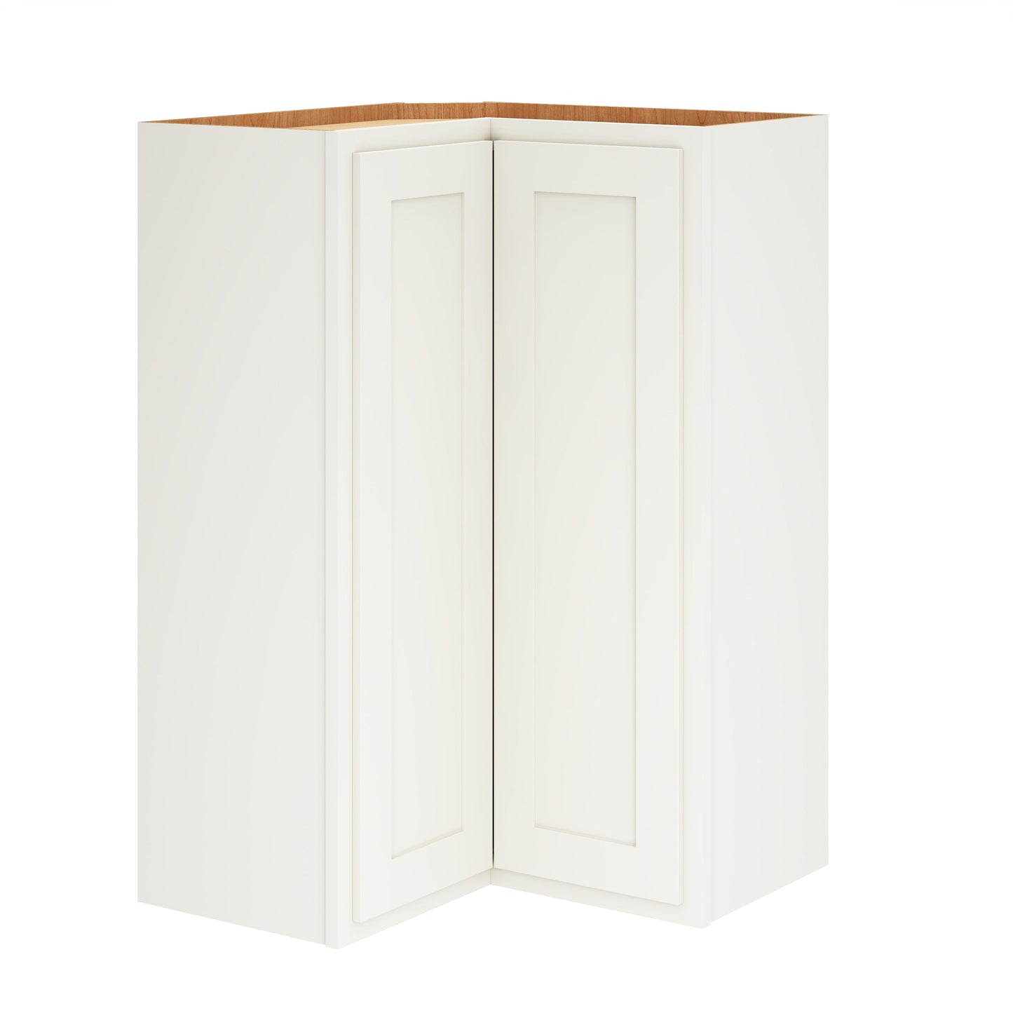 Diamond Express Jamestown 36-in W x 36-in H x 12-in D White Partial Overlay L-shaped Corner Wall Fully Assembled Plywood Cabinet (Recessed Panel Shaker Style)