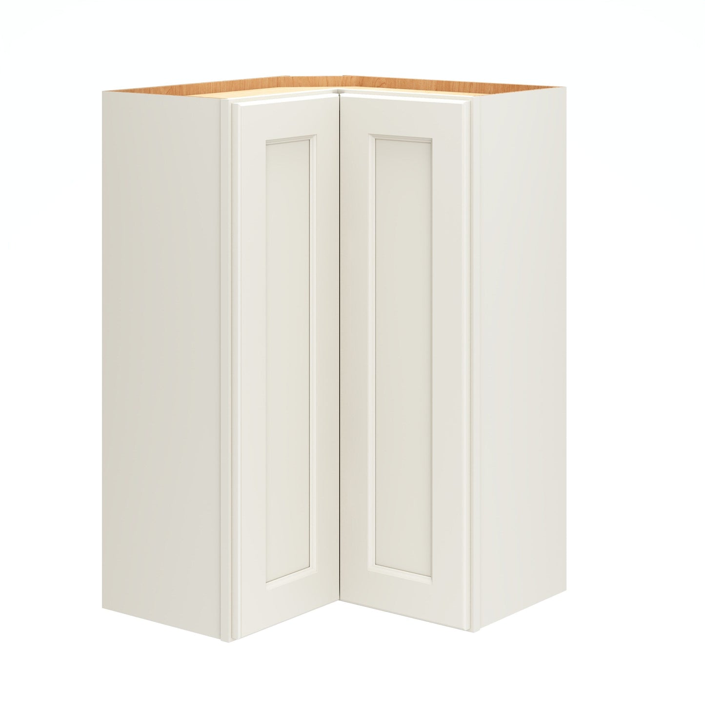 Diamond Express Macaulay 36-in W x 36-in H x 12-in D White L-shaped Corner Wall Fully Assembled Plywood Cabinet (Recessed Panel Square Style)