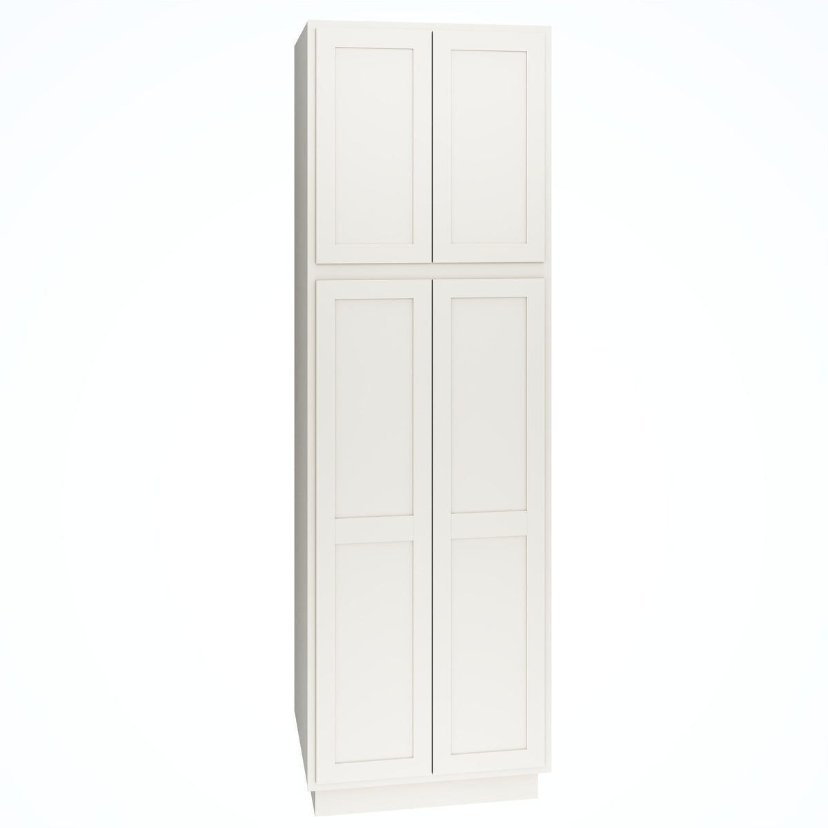 Diamond Express Jamestown 30-in W x 96-in H x 24-in D White Partial Overlay Pantry Fully Assembled Plywood Cabinet (Recessed Panel Shaker Door Style)