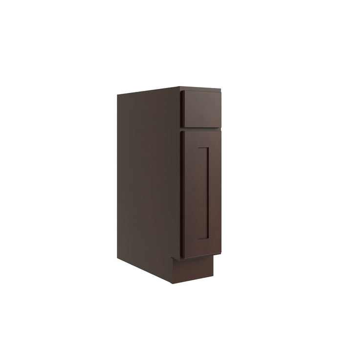 RELIABILT Parkstone 9-in W x 34.5-in H x 24-in D Espresso 1-Drawer Base Fully Assembled Plywood Cabinet (Flat Panel Shaker Style)
