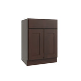 RELIABILT Parkstone 27-in W x 34.5-in H x 24-in D Espresso 1-Drawer Base Fully Assembled Plywood Cabinet (Flat Panel Shaker Style)