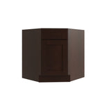 RELIABILT Parkstone 36-in W x 34.5-in H x 24-in D Espresso Diagonal Sink Base Fully Assembled Plywood Cabinet (Flat Panel Shaker Style)