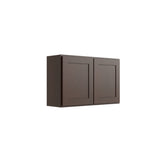 RELIABILT Parkstone 42-in W x 24-in H x 12-in D Espresso Wall Fully Assembled Plywood Cabinet (Shaker Door Style)