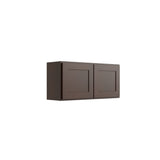 RELIABILT Parkstone 36-in W x 15-in H x 12-in D Espresso Wall Fully Assembled Plywood Cabinet (Shaker Door Style)