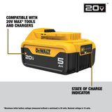 DEWALT XR 20-Volt MAX 2-Pack 5.0Ah Lithium-Ion Battery Kit with Charger and Soft Bag (DCB205-2CK)