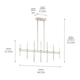 Kichler Sycara 14-Light Polished Nickel Modern/Contemporary Led Crystal Chandelier