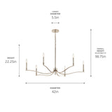 Kichler Malene 6-Light Polished Nickel Traditional Bare Bulb Chandelier