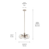 Kichler Silvarious 3-Light Polished Nickel Modern/Contemporary Chandelier