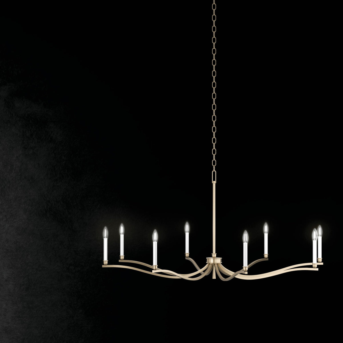 Kichler Malene 6-Light Gold Traditional Bare Bulb Chandelier